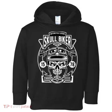Skull Biker Toddler Hoodie