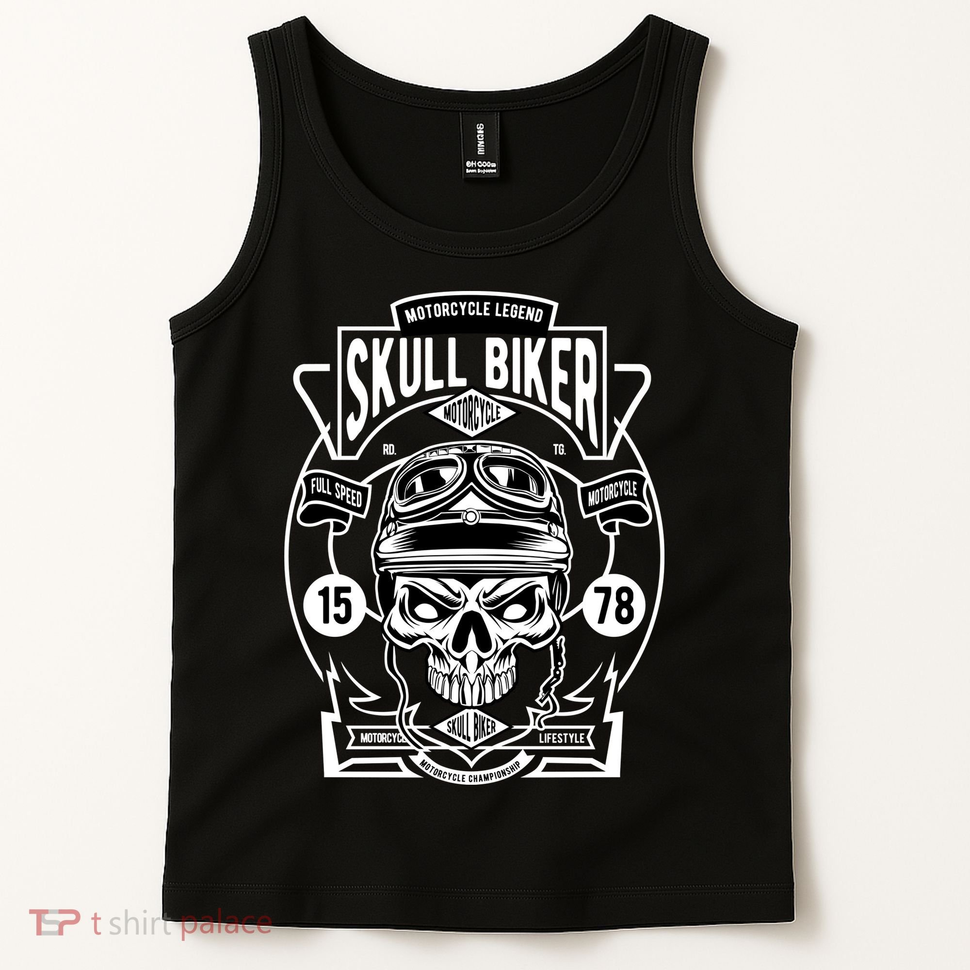 Skull Biker Tank Top