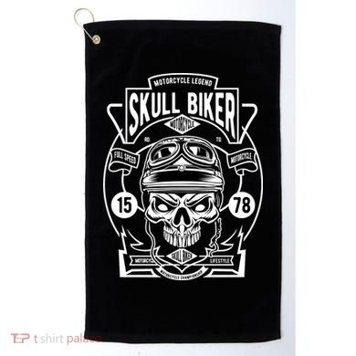 Skull Biker Golf Towel