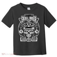 Skull Biker Toddler T-Shirt thumb 0