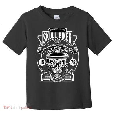Skull Biker Toddler T-Shirt