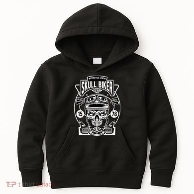 Skull Biker Kids Hoodie
