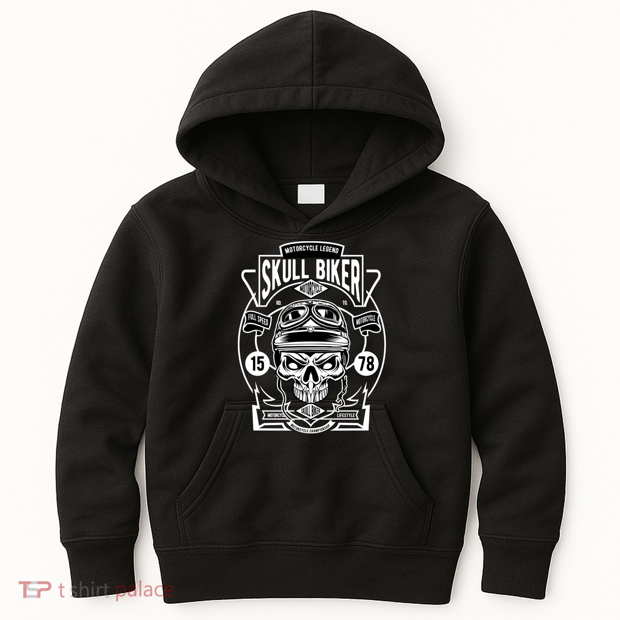Skull Biker Kids Hoodie