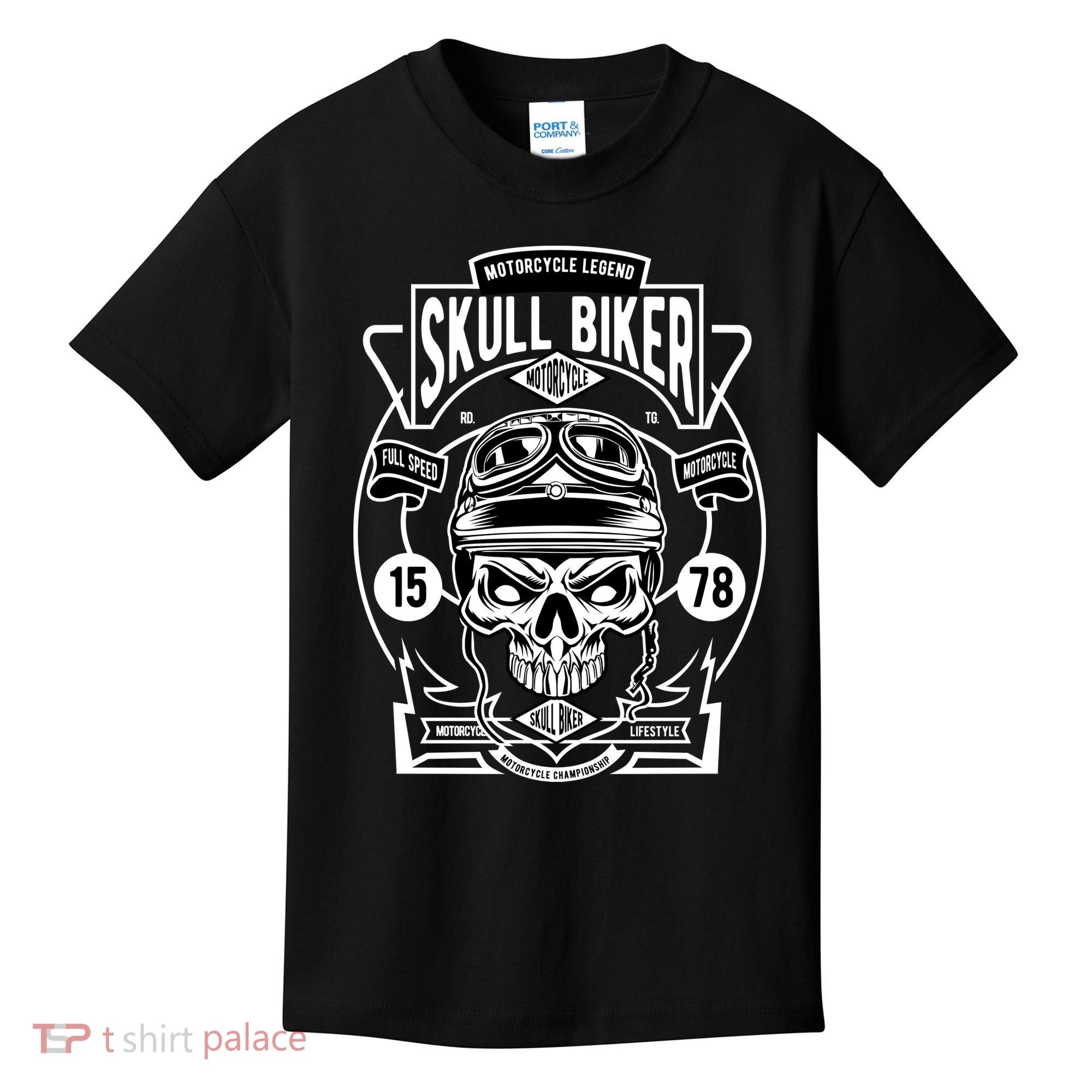 Skull Biker Kids T-Shirt