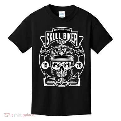 Skull Biker Kids T-Shirt