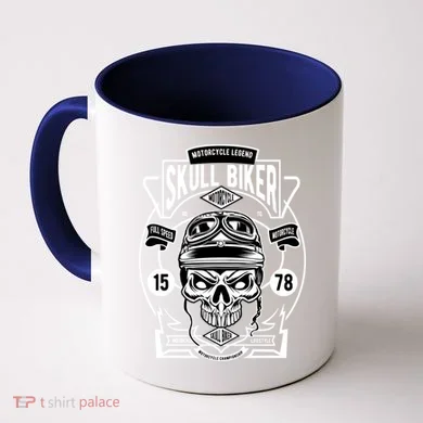 Skull Biker Coffee Mug