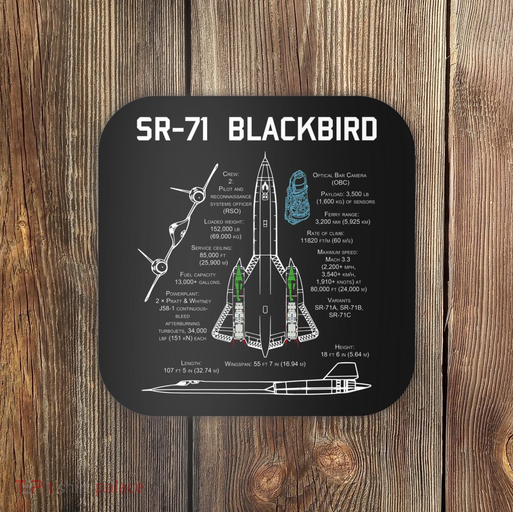 SR71 Blackbird SpecsSR71 Blackbird Premium Coaster