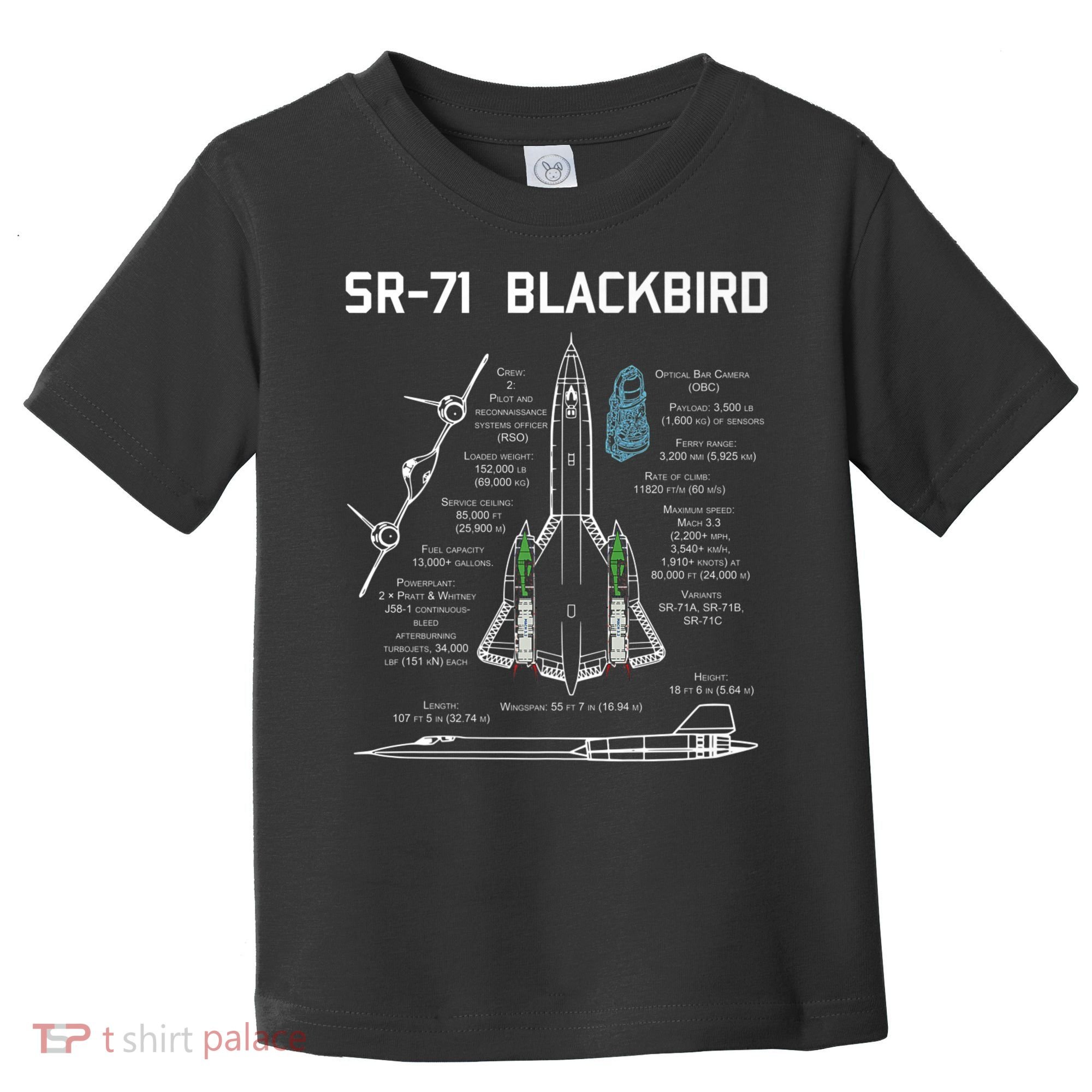 SR71 Blackbird SpecsSR71 Blackbird Premium Toddler T-Shirt