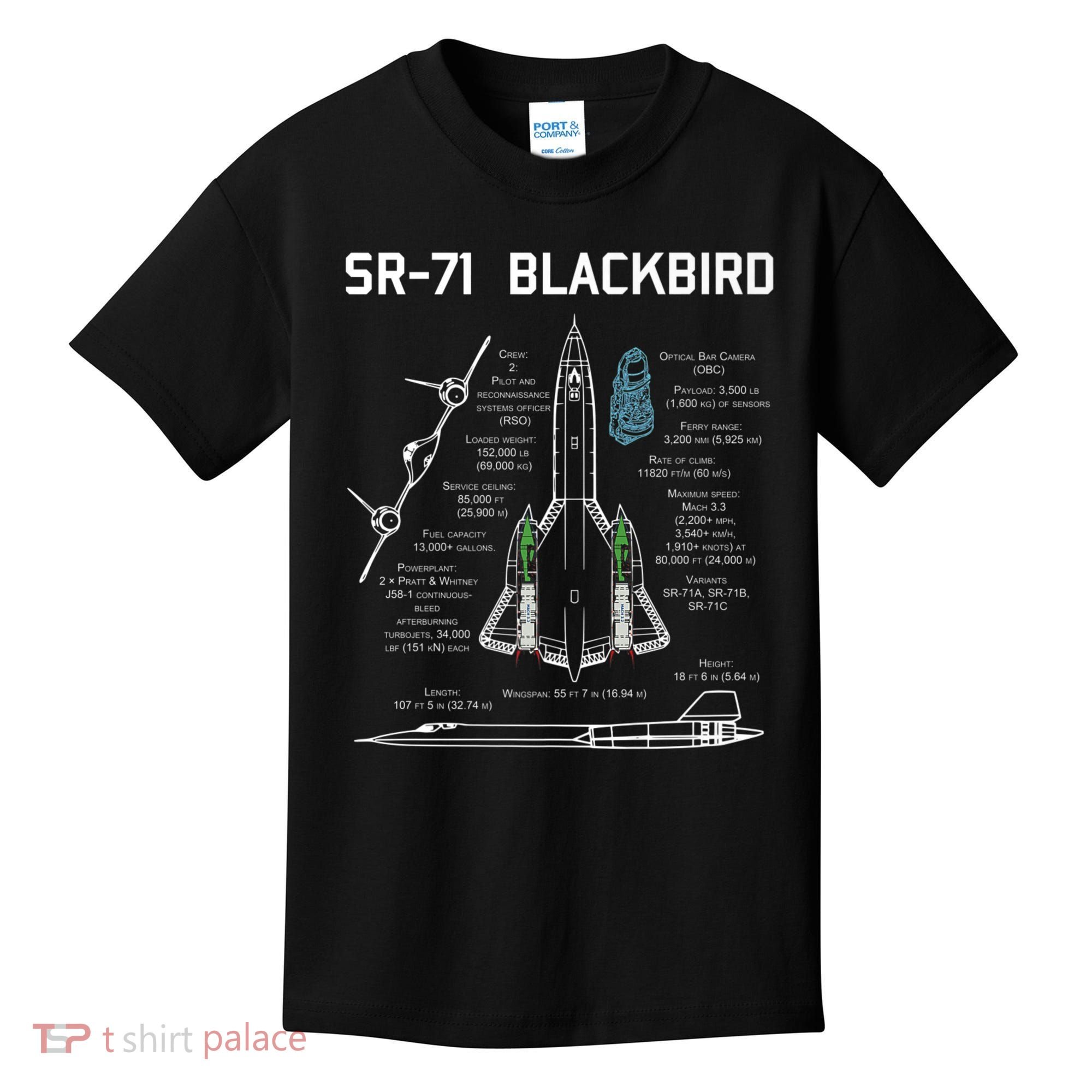 SR71 Blackbird SpecsSR71 Blackbird Premium Kids T-Shirt