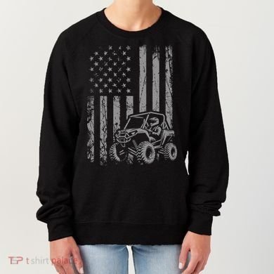 Side By Side Utv Sxs American Flag Women's Sweatshirt