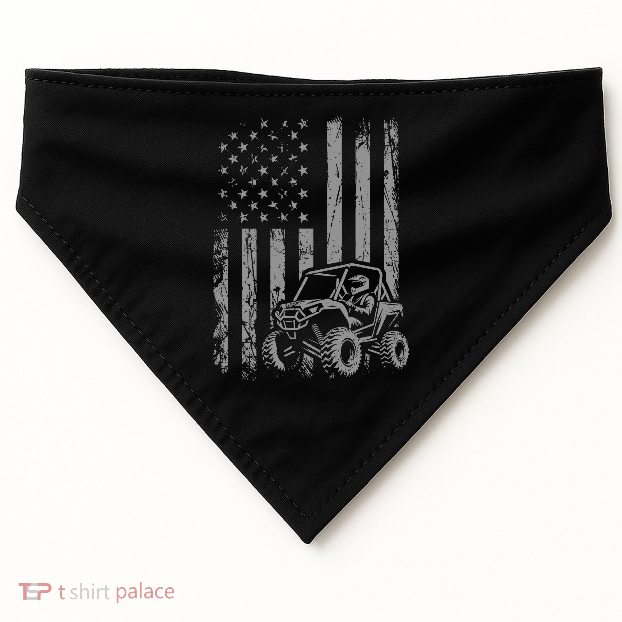 Side By Side Utv Sxs American Flag USA-Made Doggie Bandana