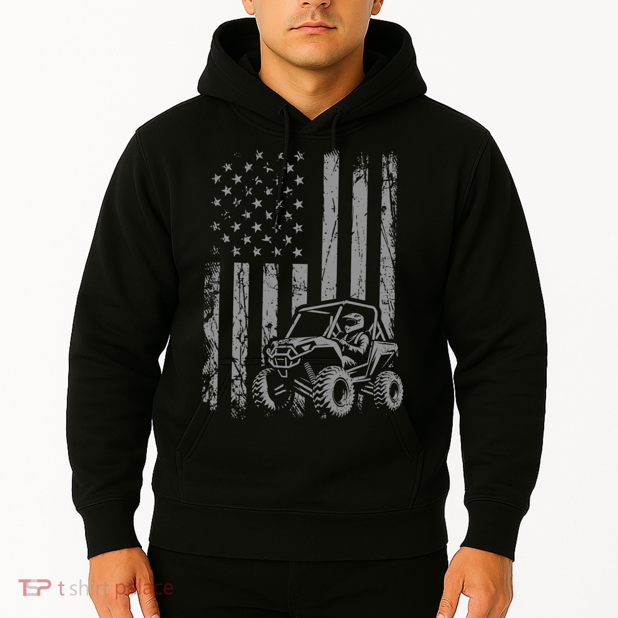Side By Side Utv Sxs American Flag Hoodie