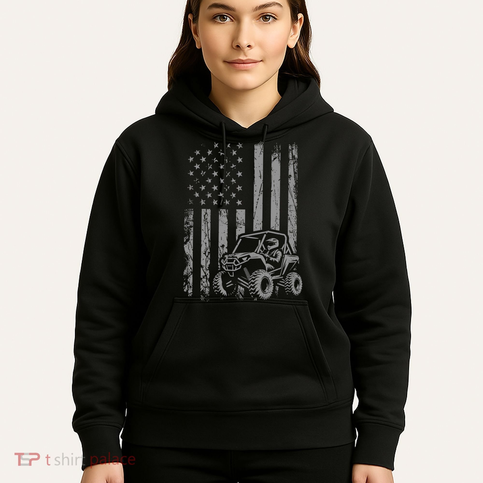 Side By Side Utv Sxs American Flag Hoodie
