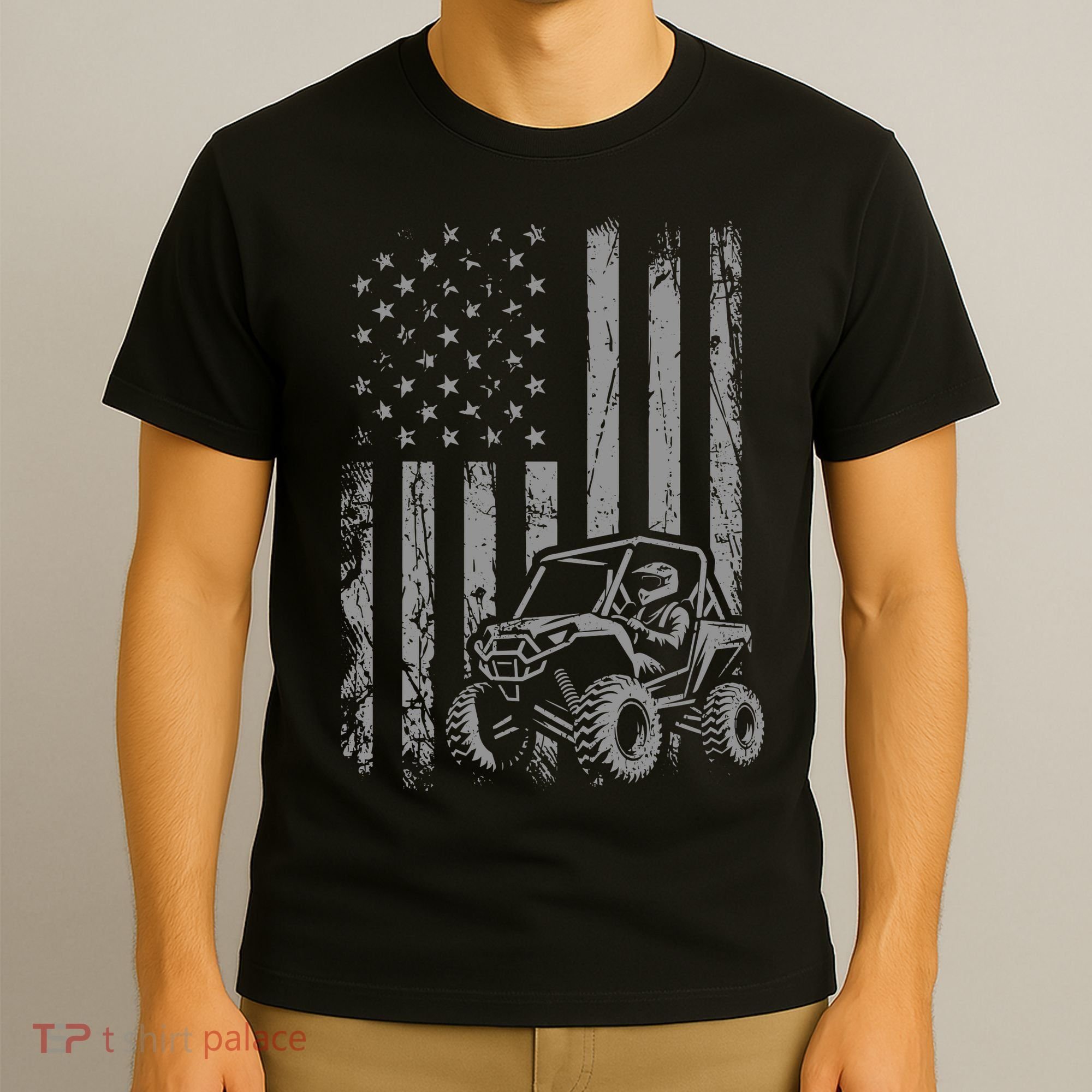 Side By Side Utv Sxs American Flag T-Shirt