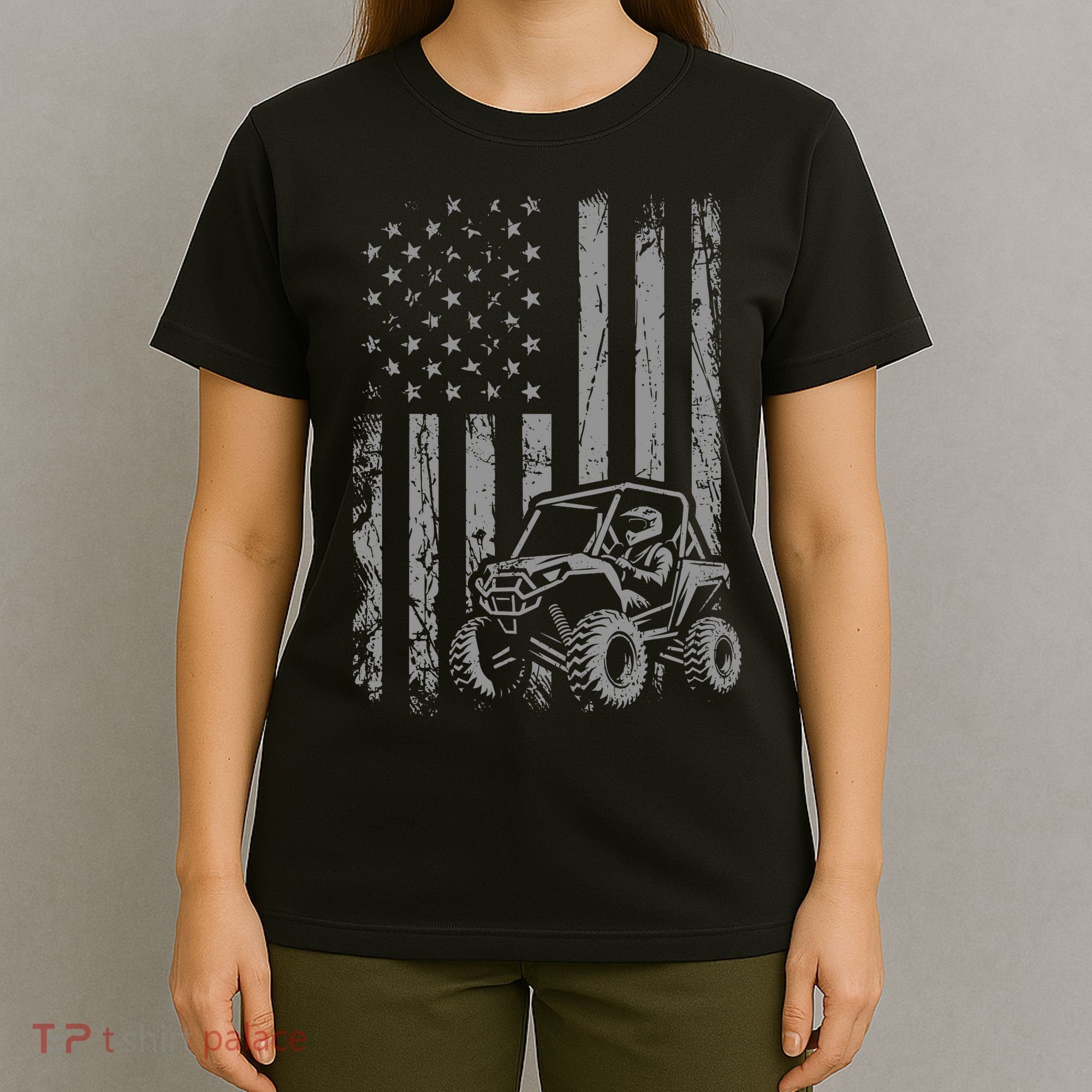 Side By Side Utv Sxs American Flag T-Shirt