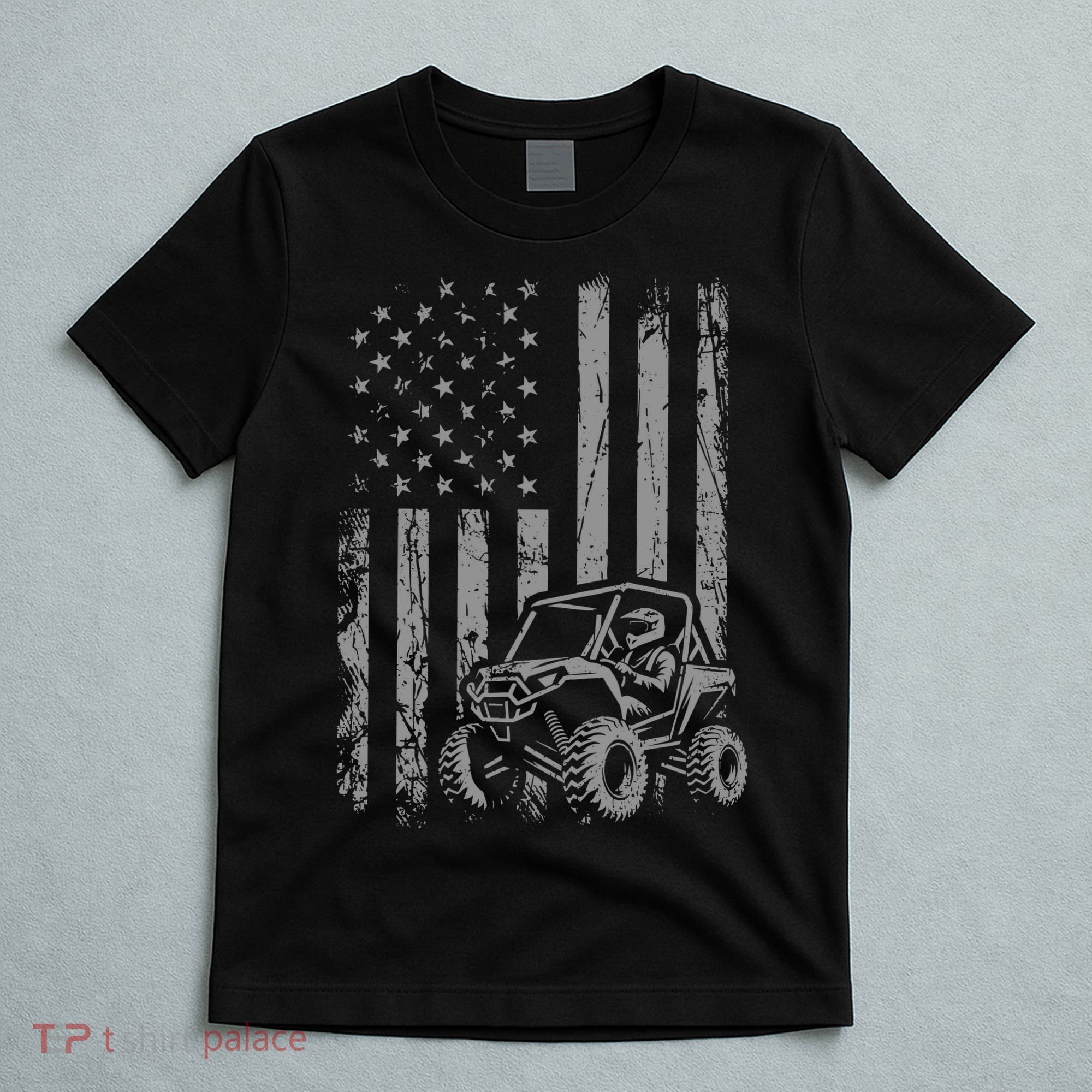Side By Side Utv Sxs American Flag T-Shirt