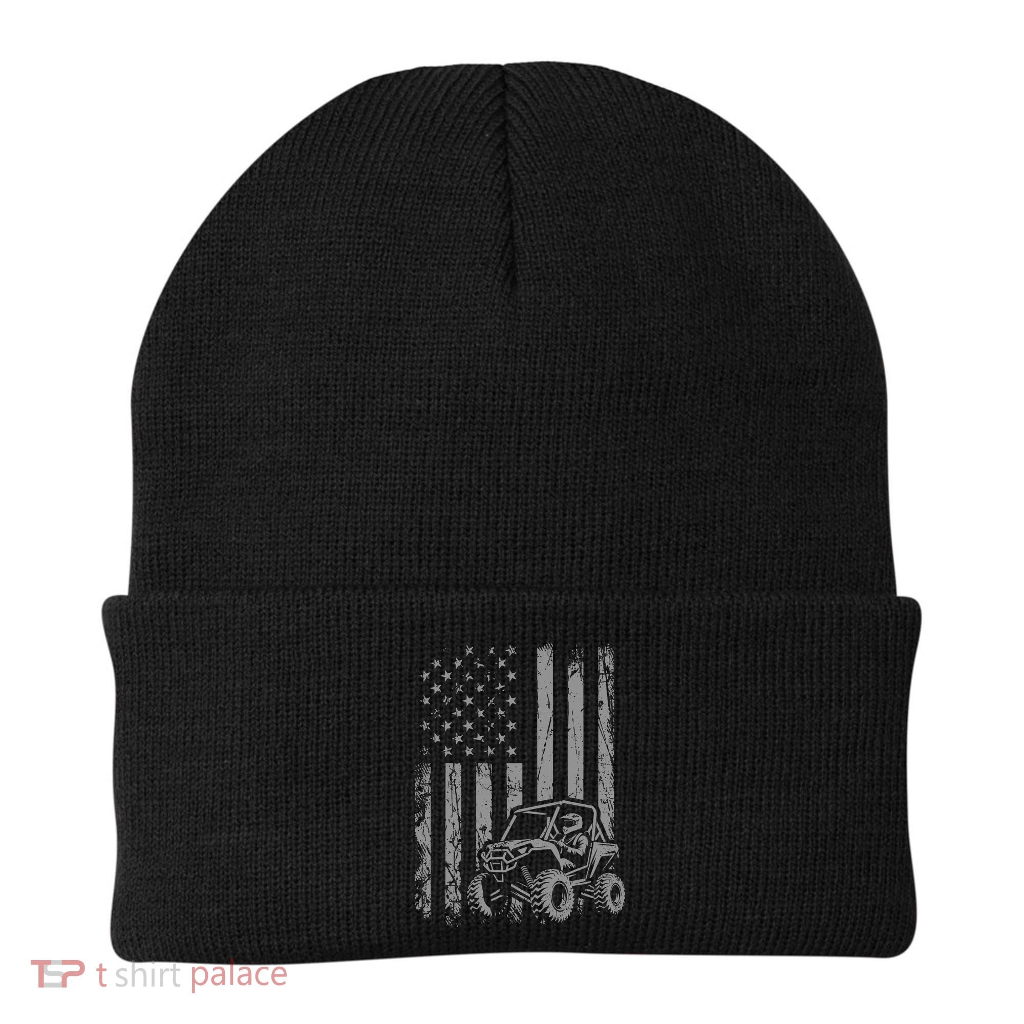 Side By Side Utv Sxs American Flag Beanie