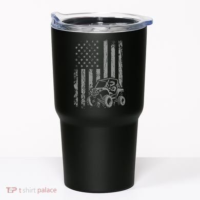 Side By Side Utv Sxs American Flag Tumbler