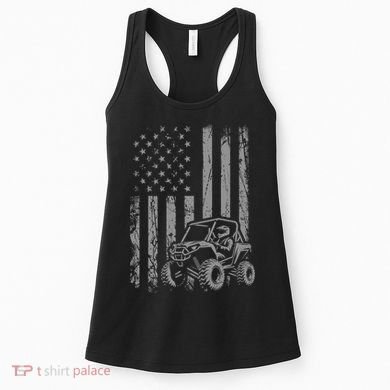 Side By Side Utv Sxs American Flag Women's Tank Top