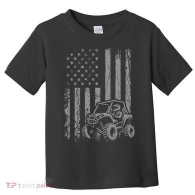 Side By Side Utv Sxs American Flag Toddler T-Shirt