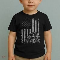 Side By Side Utv Sxs American Flag Toddler T-Shirt thumb 2