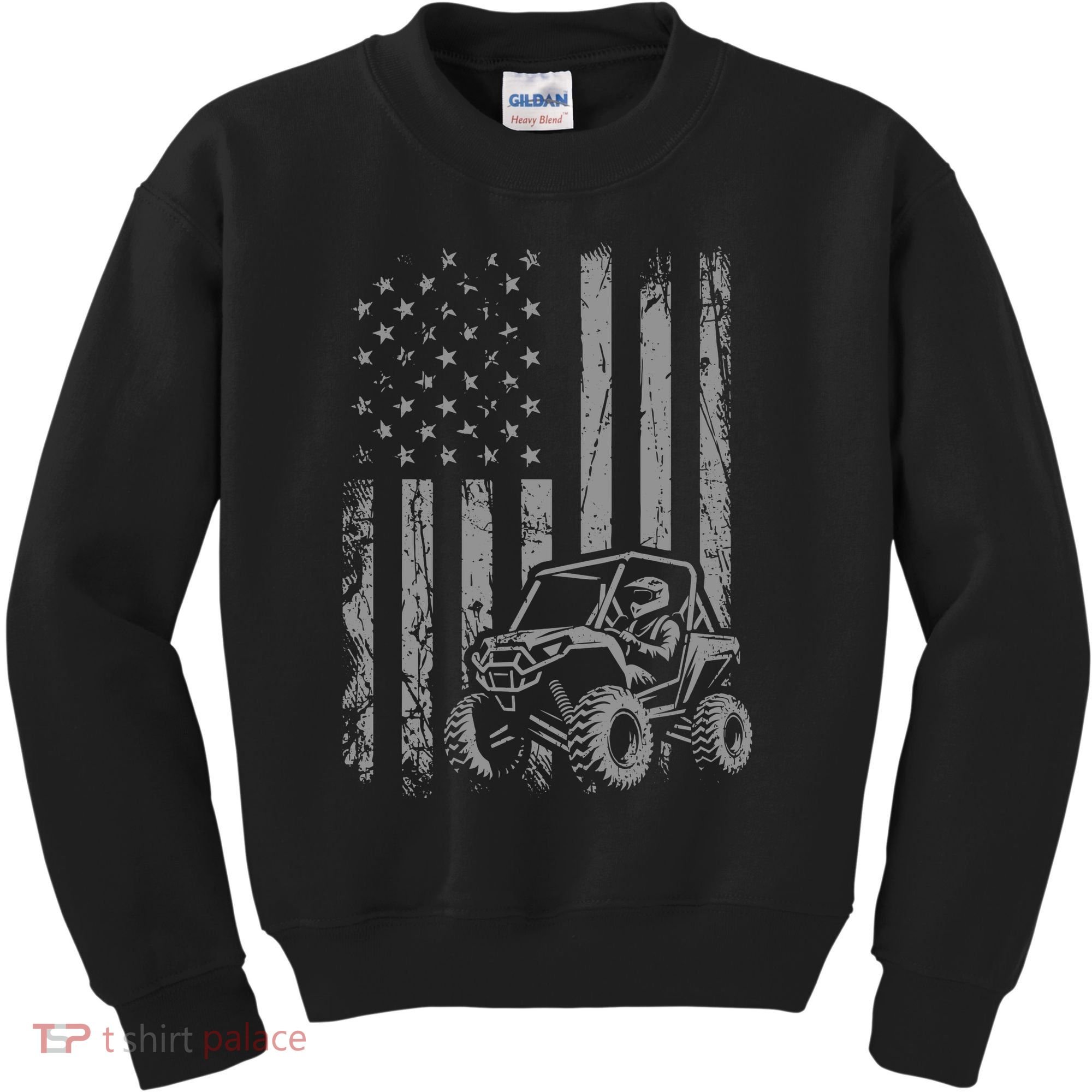 Side By Side Utv Sxs American Flag Kids Sweatshirt