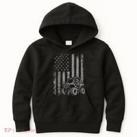 Side By Side Utv Sxs American Flag Kids Hoodie thumb 0