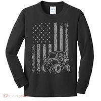 Side By Side Utv Sxs American Flag Kids Long Sleeve Shirt thumb 0