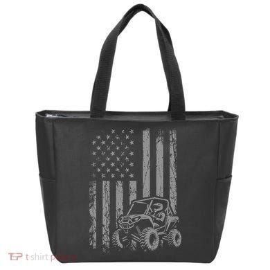 Side By Side Utv Sxs American Flag Tote Bag