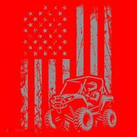 Side By Side Utv Sxs American Flag Santa Hat thumb 1