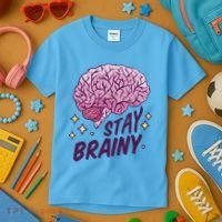 Stay Brainy Kids T-Shirt thumb 3