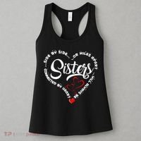 Side By Side Or Miles Apart Sisters Connected By Heart Women's Tank Top thumb 3