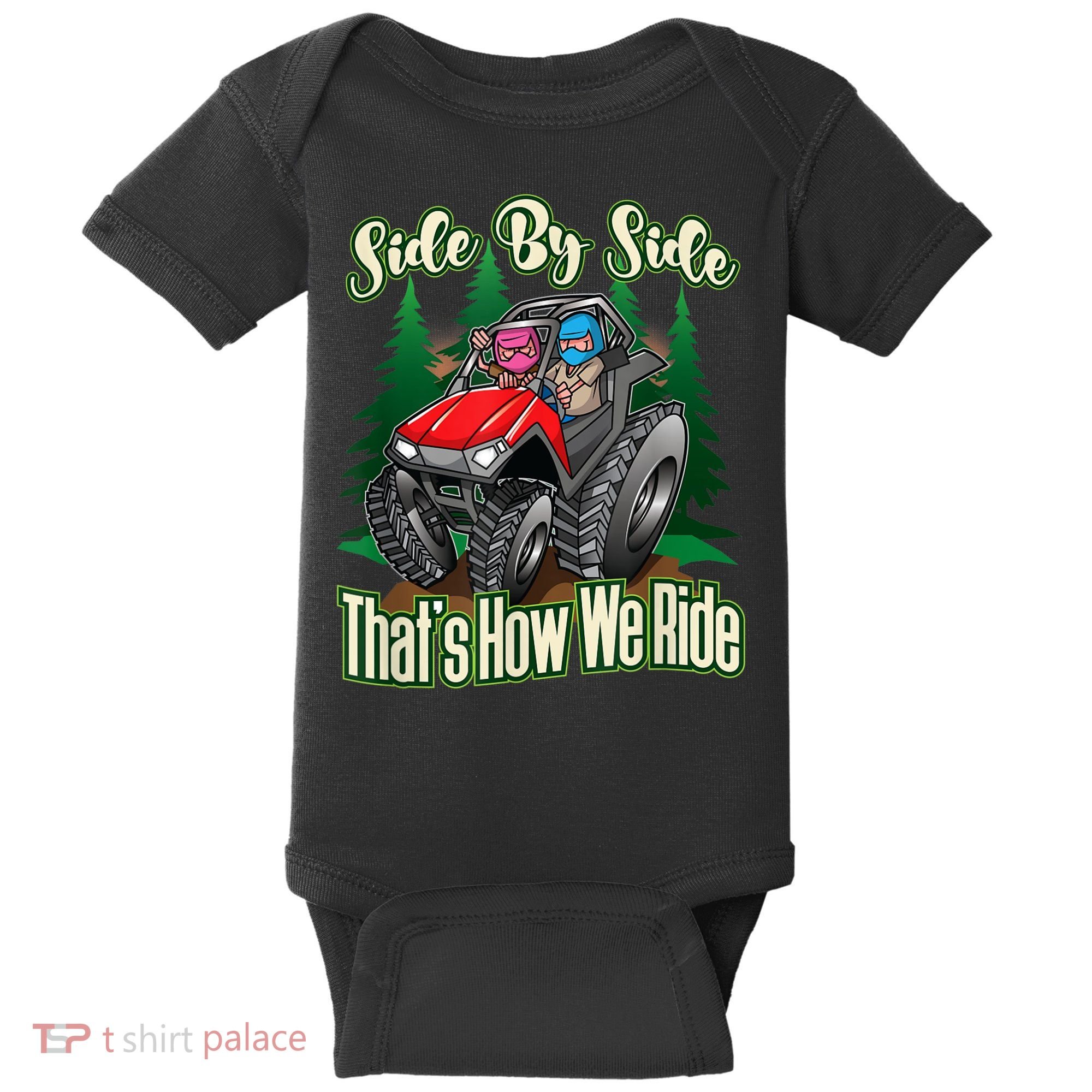 Side By Side ATV Four Wheeler Off Road Riding Baby Bodysuit