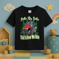 Side By Side ATV Four Wheeler Off Road Riding Toddler T-Shirt thumb 3