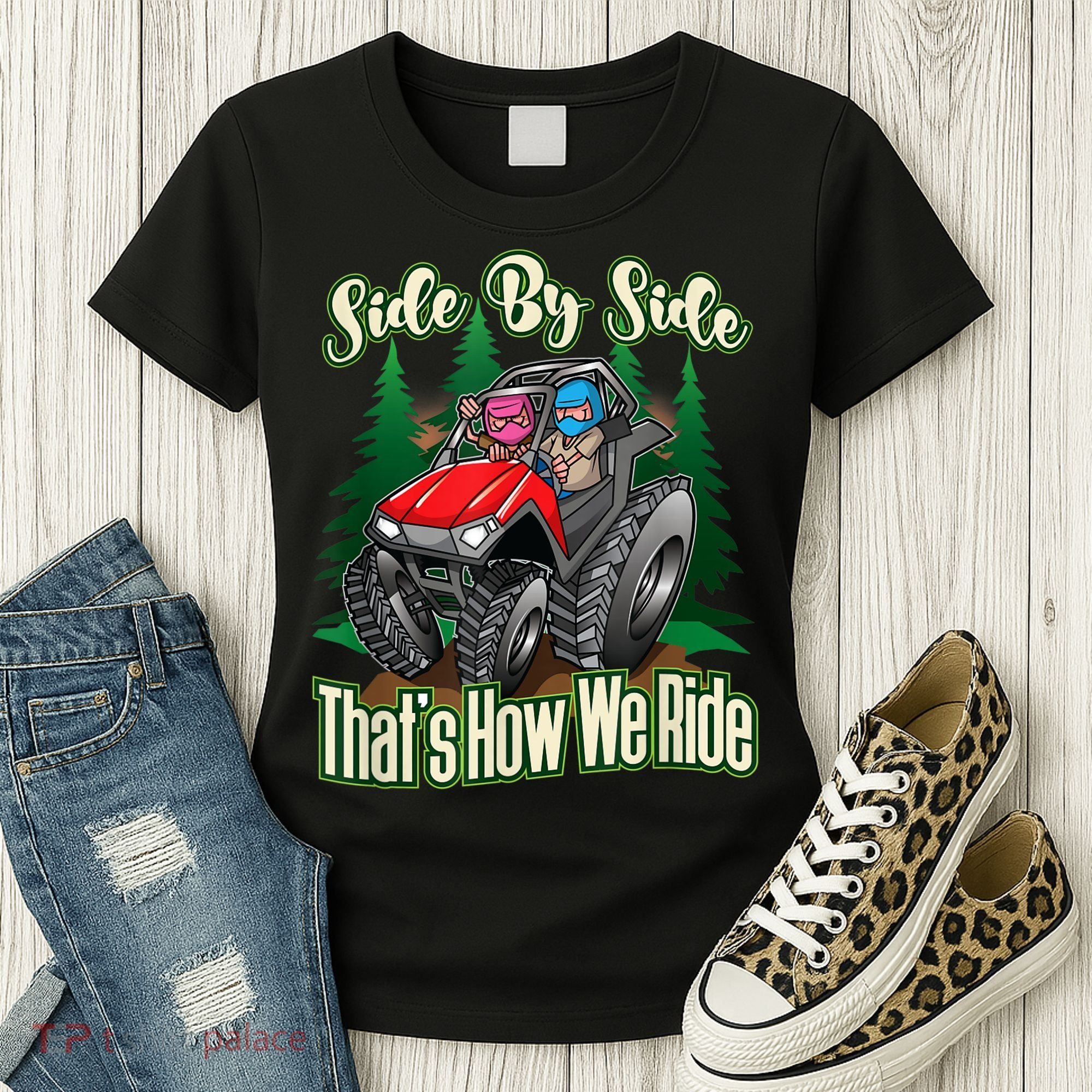 Side By Side ATV Four Wheeler Off Road Riding Women's T-Shirt