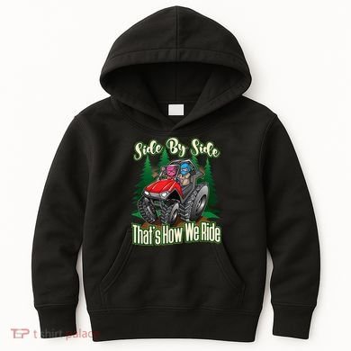 Side By Side ATV Four Wheeler Off Road Riding Kids Hoodie