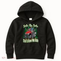 Side By Side ATV Four Wheeler Off Road Riding Kids Hoodie thumb 0