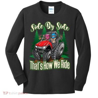 Side By Side ATV Four Wheeler Off Road Riding Kids Long Sleeve Shirt