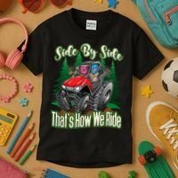 Side By Side ATV Four Wheeler Off Road Riding Kids T-Shirt thumb 3