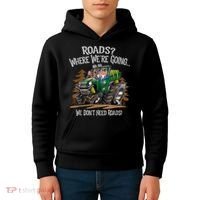 Side By Side ATV Four Wheeler Off Road We Don't Need Roads Kids Hoodie thumb 4