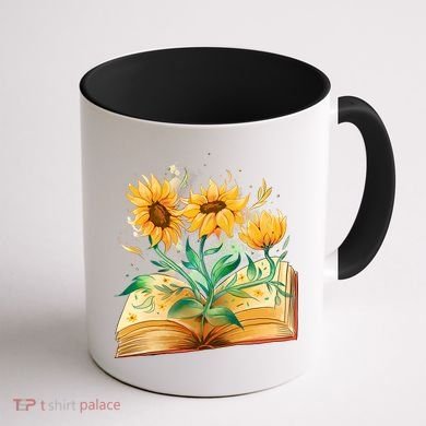 Sunflower Book Coffee Mug back