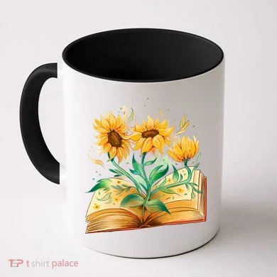 Sunflower Book Coffee Mug