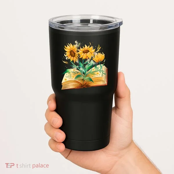 Sunflower Book Tumbler