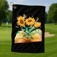 Sunflower Book Golf Towel thumb 1