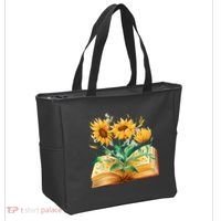 Sunflower Book Tote Bag thumb 2