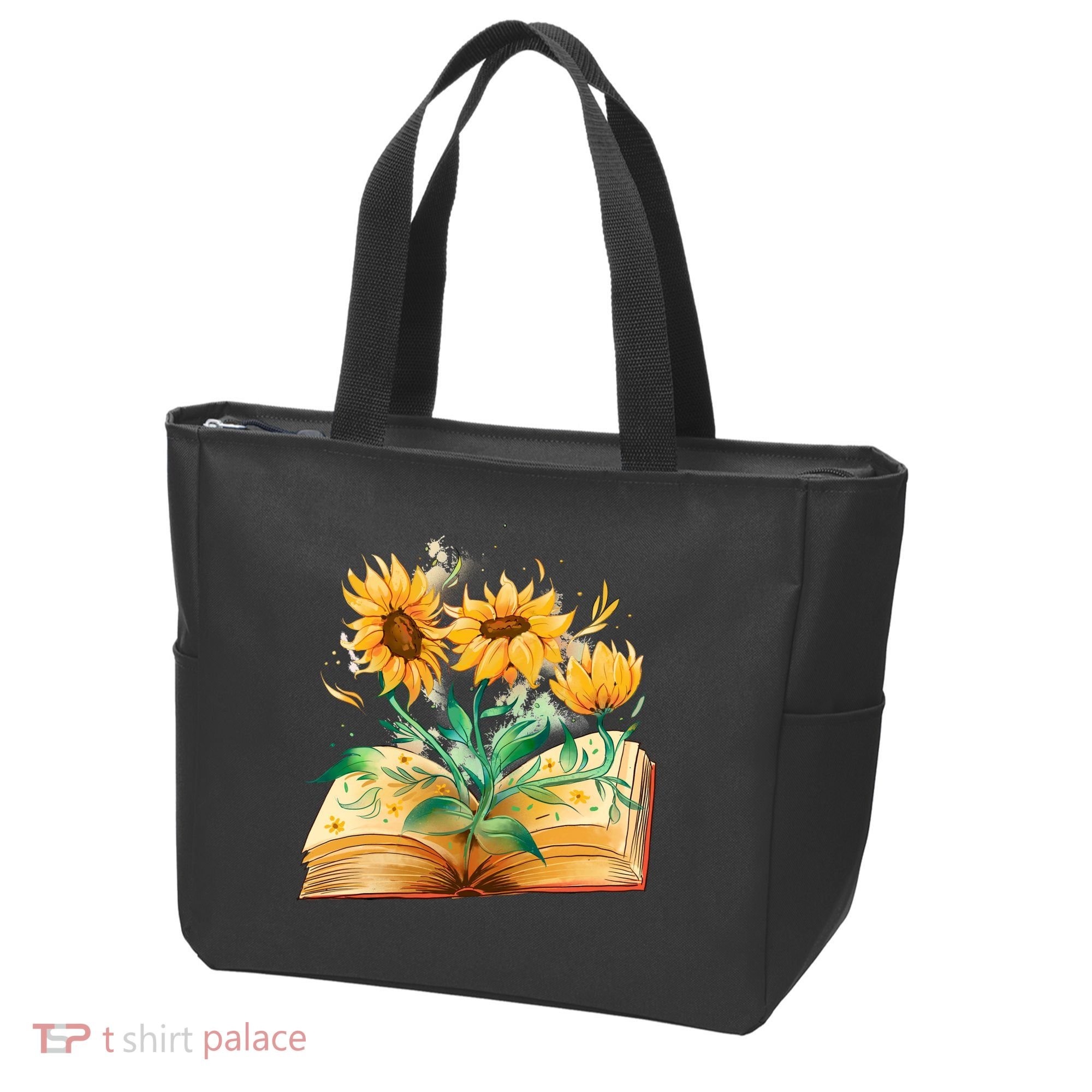 Sunflower Book Tote Bag