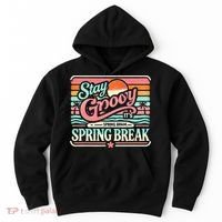 Spring Break Stay Groovy Retro Hoodie thumb 0