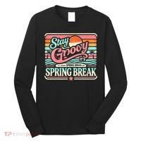 Spring Break Stay Groovy Retro Long Sleeve Shirt thumb 0