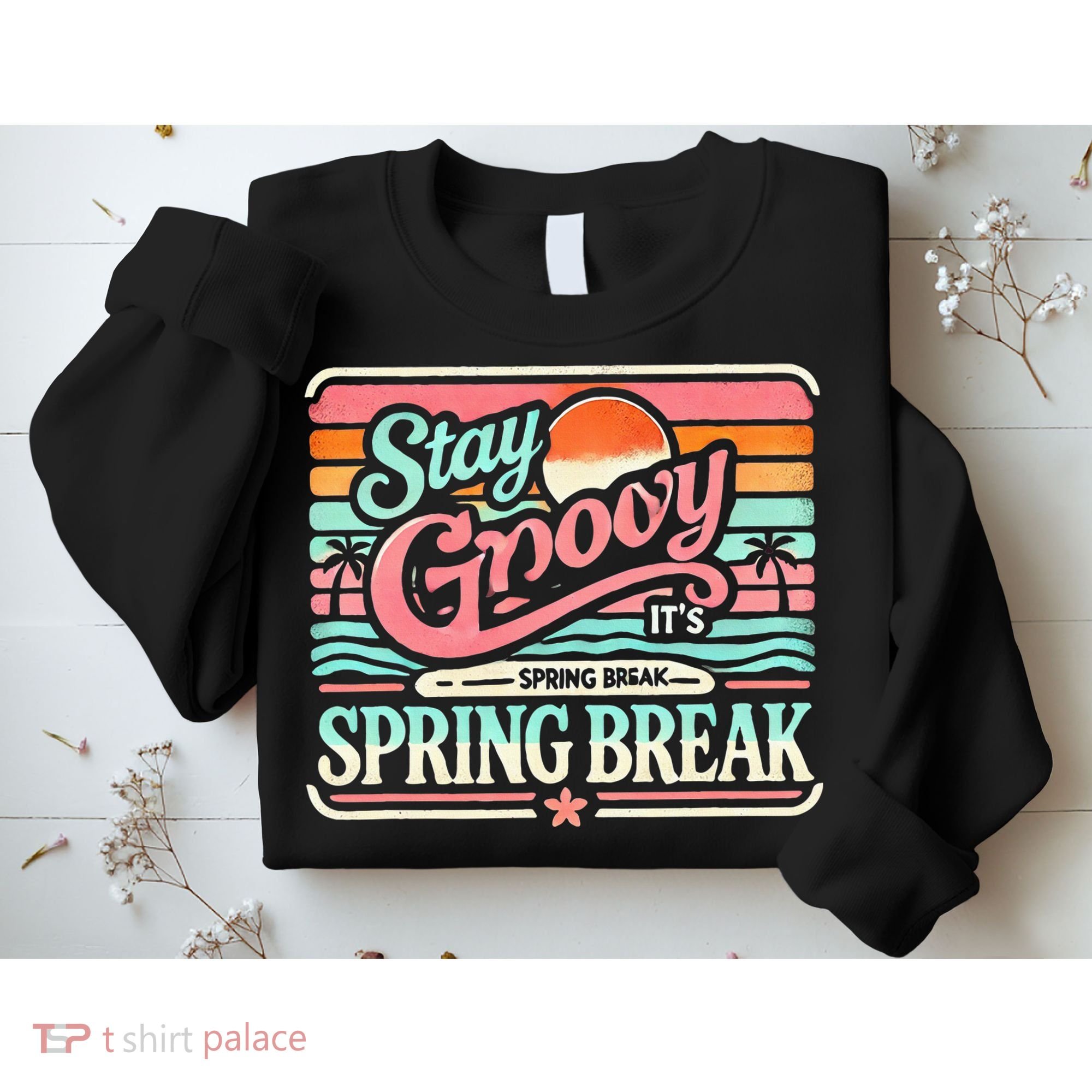 Spring Break Stay Groovy Retro Sweatshirt