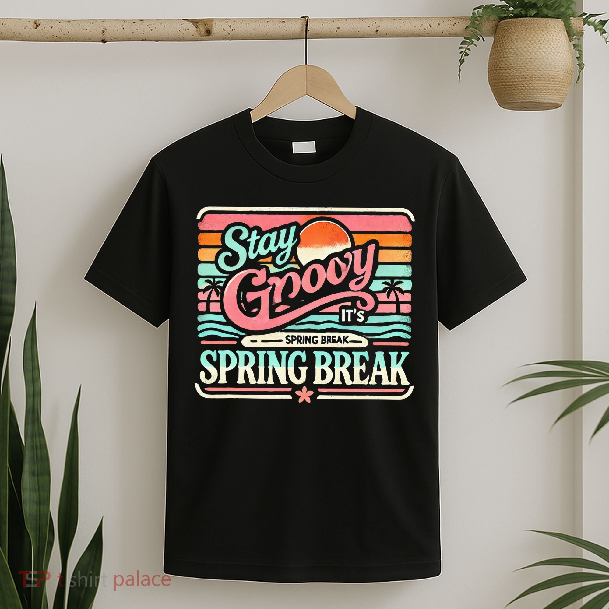 Spring Break Stay Groovy Retro T-Shirt